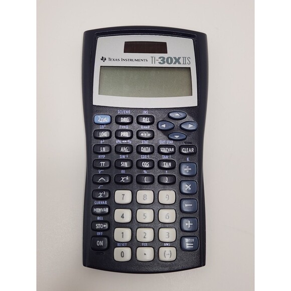 Texas Instruments TI-30XIIS Scientific Calculator Black Solar Cover Tested Works - Picture 2 of 6